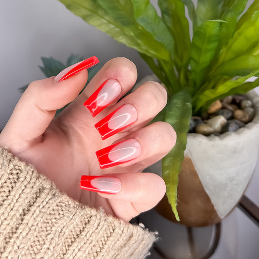 The Red French Tip Set