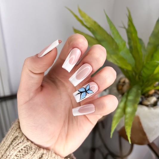 The Blue Butterfly French Tip Set